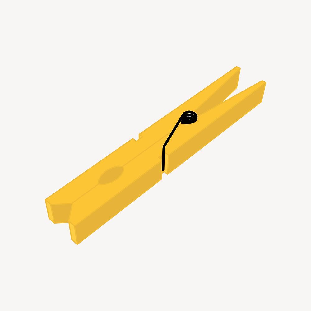 Clothespin illustration. Free public domain CC0 image.