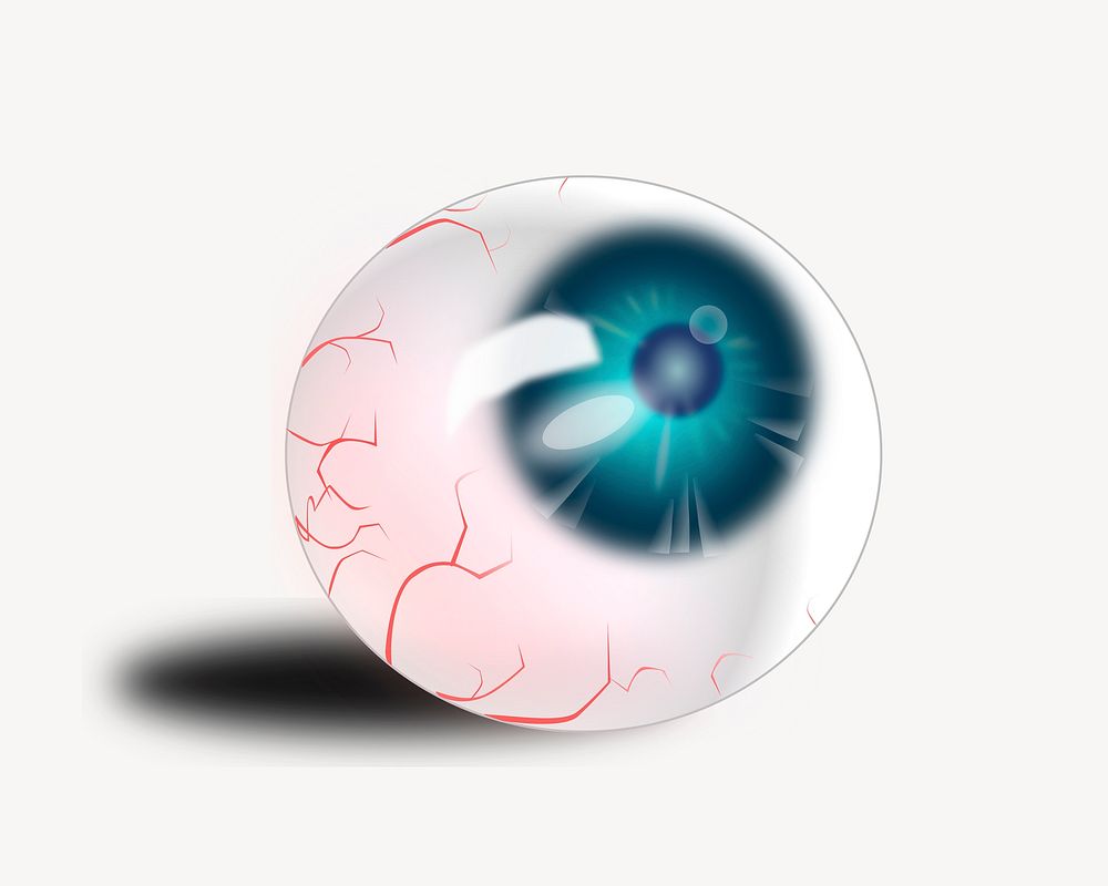 Eyeball illustration. Free public domain CC0 image.
