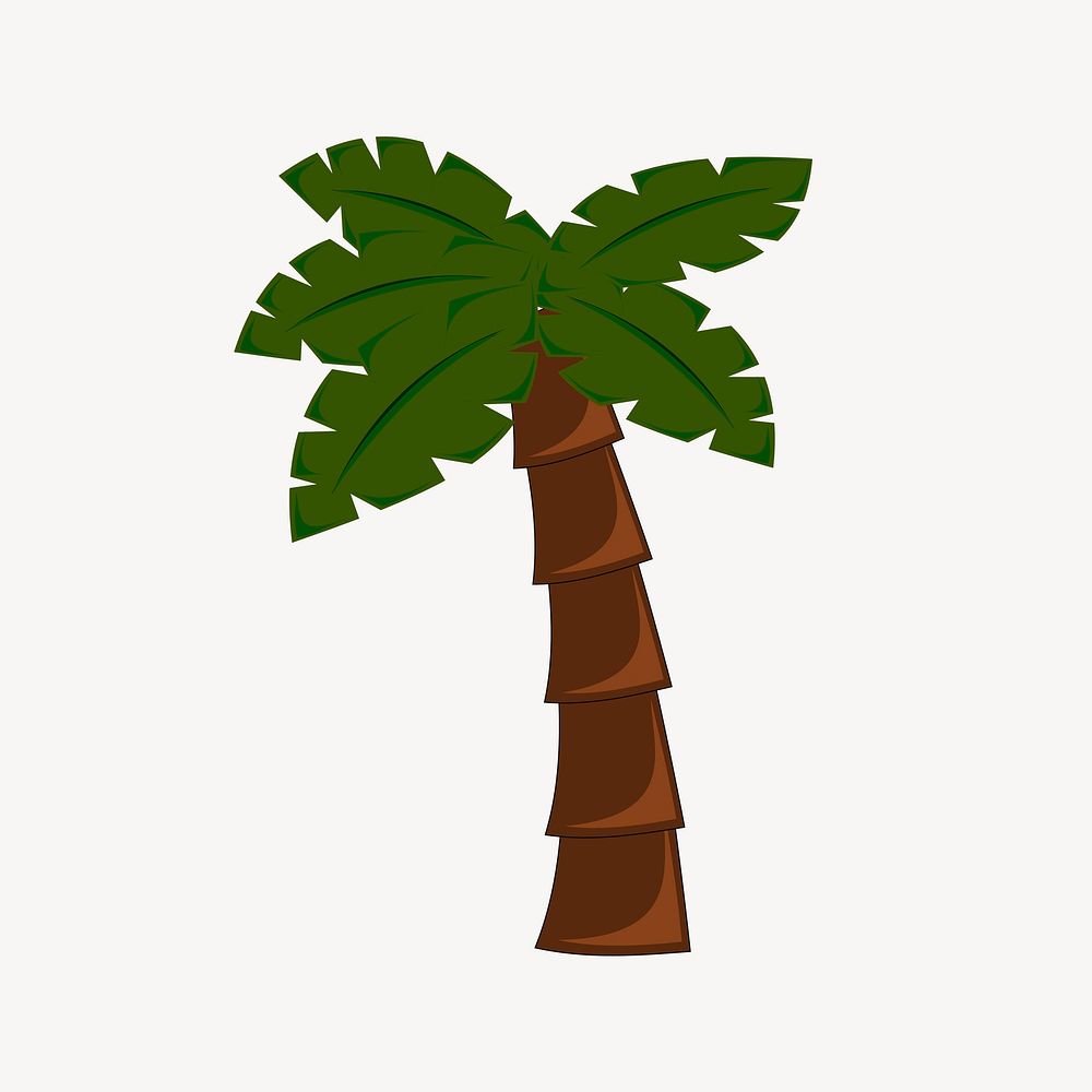 Palm tree illustration. Free public domain CC0 image.