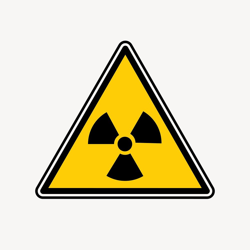 Nuclear symbol illustration. Free public domain CC0 image.
