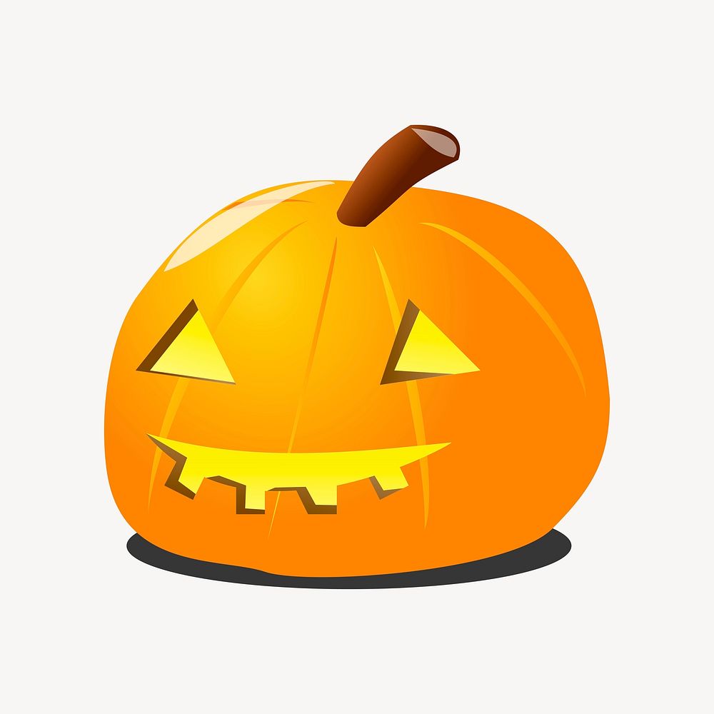 Halloween pumpkin illustration vector. Free public domain CC0 image.