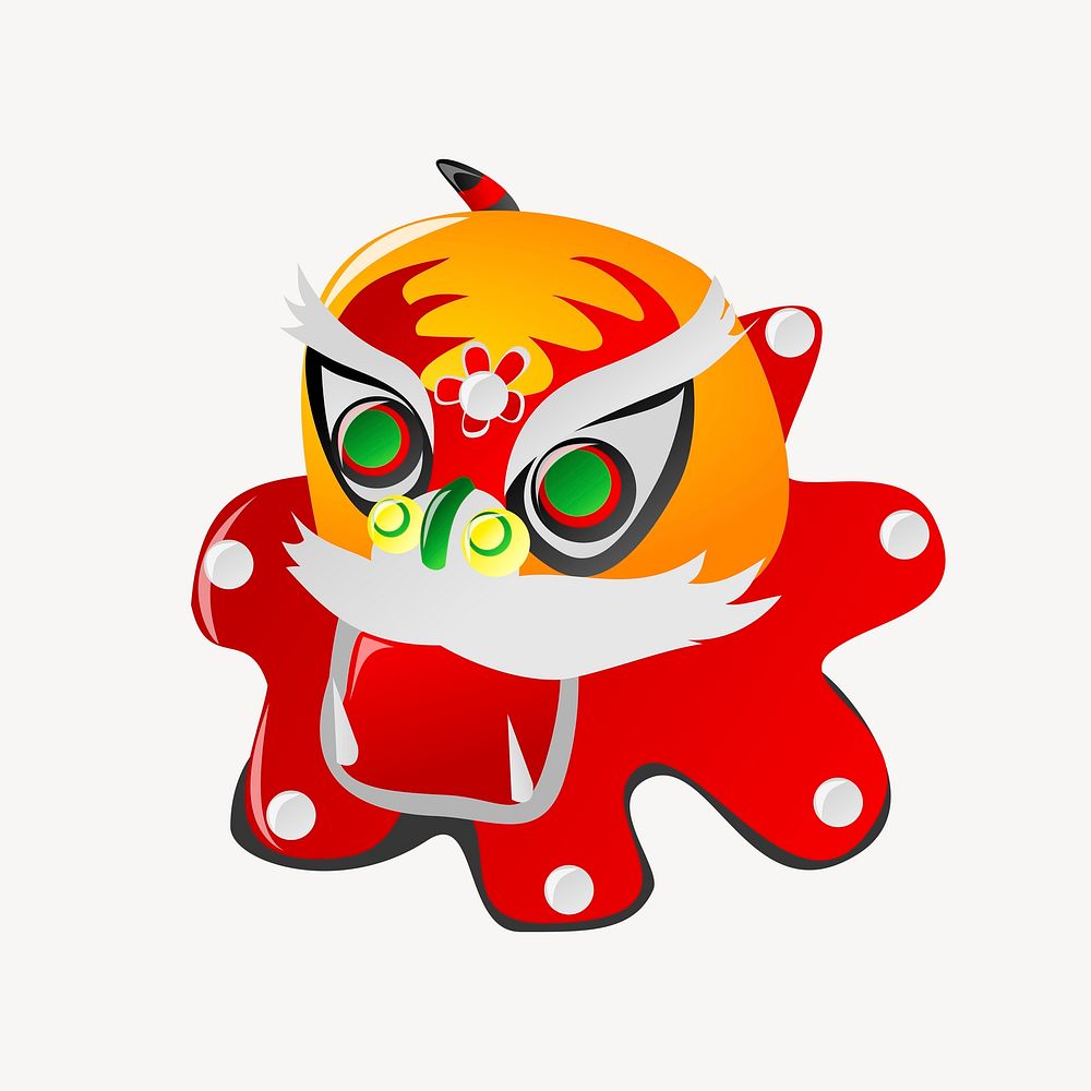Chinese lion clipart vector. Free public domain CC0 image.