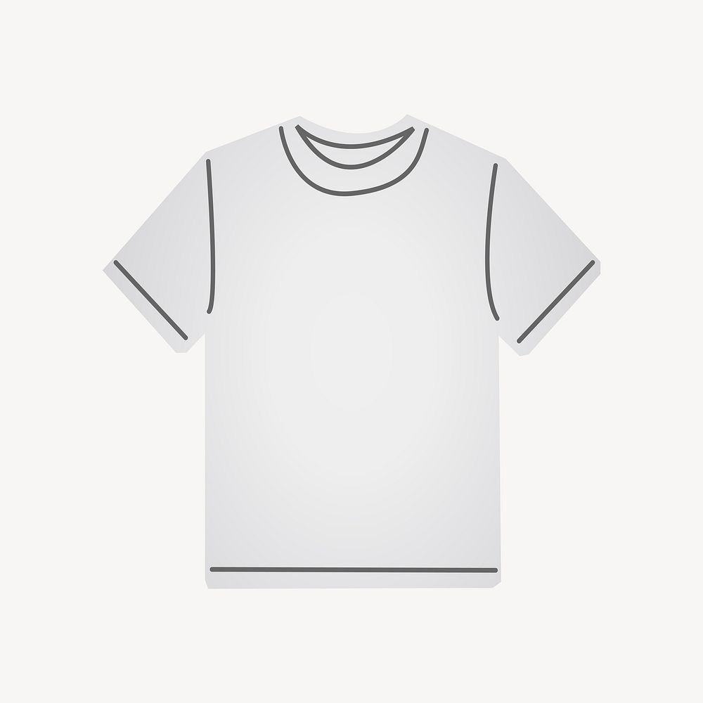 White T-shirt illustration. Free public domain CC0 image.