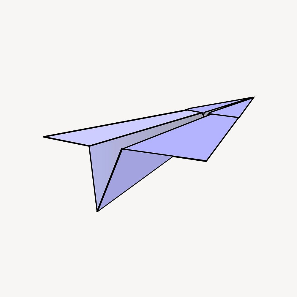 Paper plane illustration psd. Free public domain CC0 image.