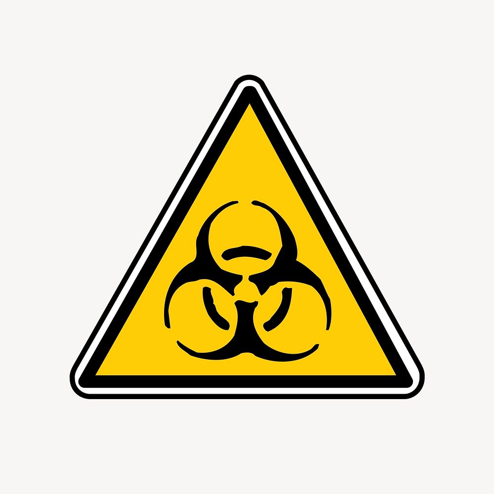 Hazard sign illustration. Free public domain CC0 image.
