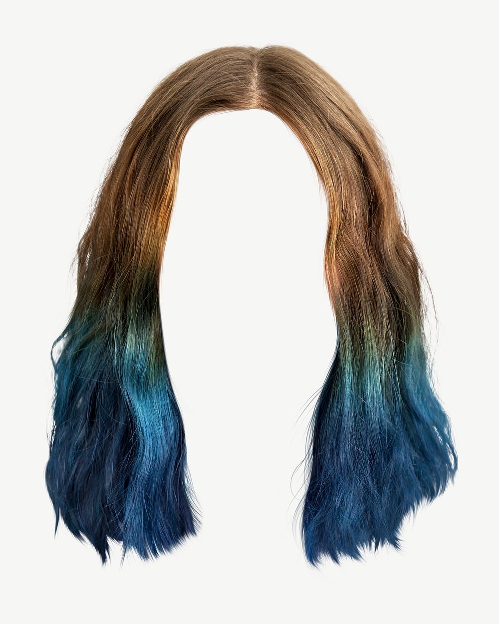 Woman color dyed hairstyle psd