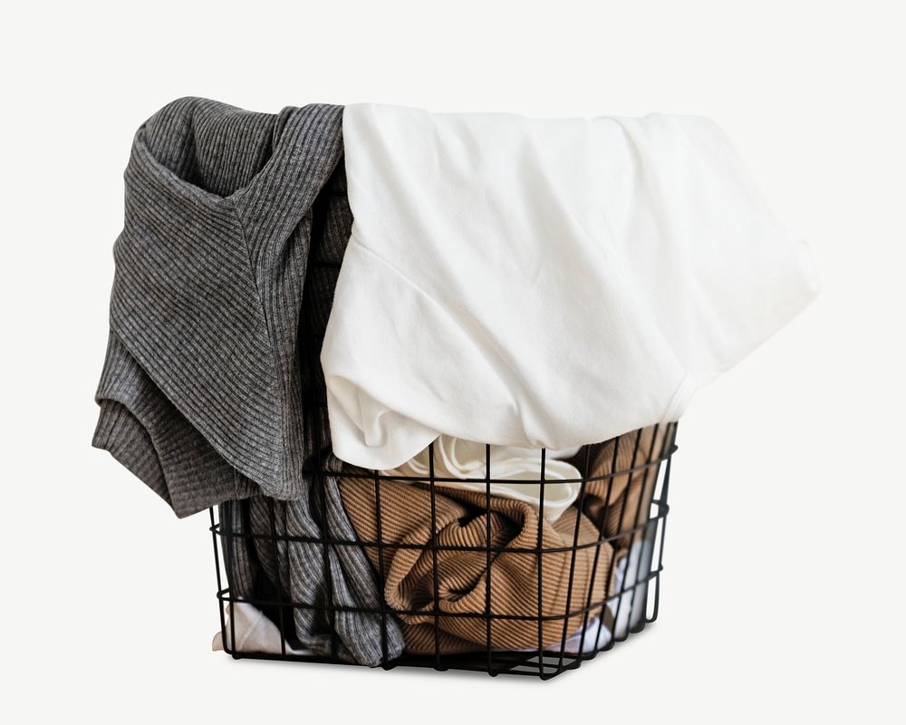 Laundry basket isolated object psd
