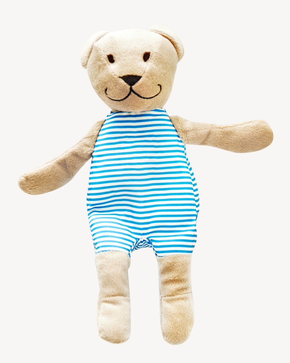 Baby blue bear doll, isolated object