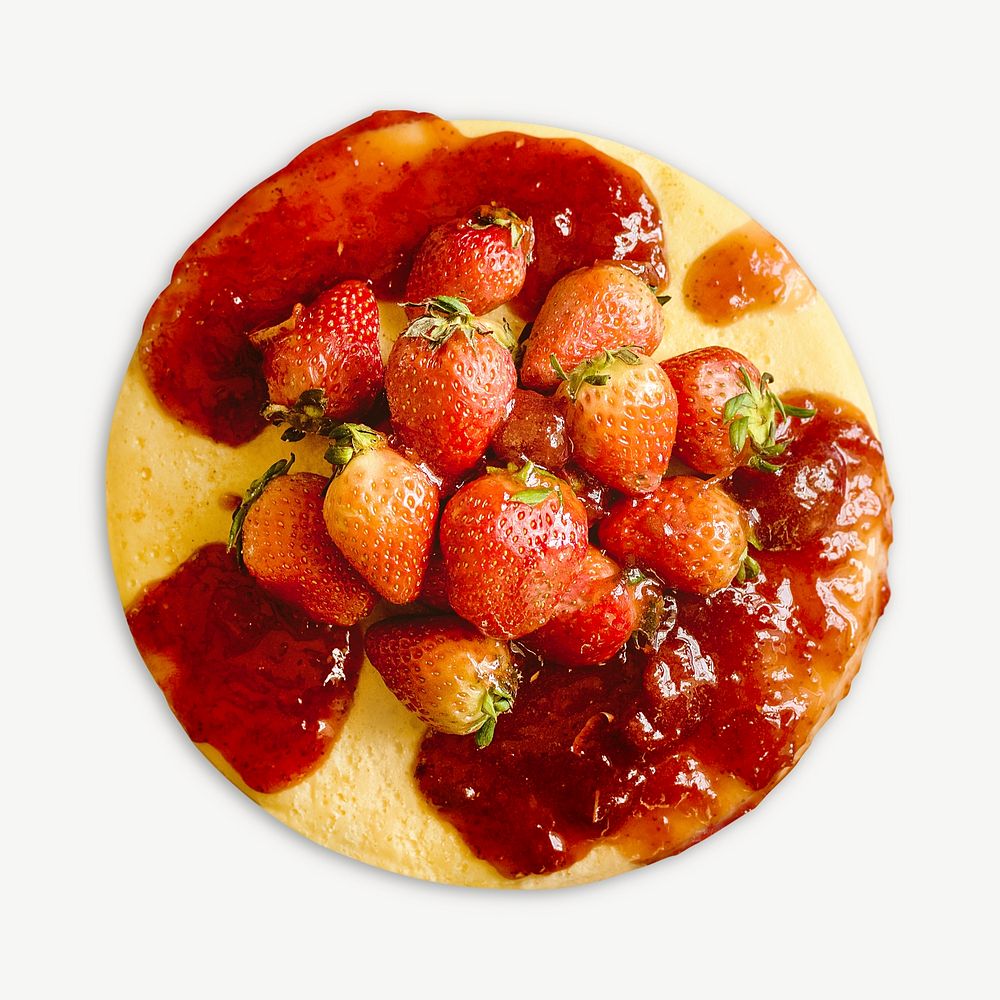 Strawberry pancake food element psd