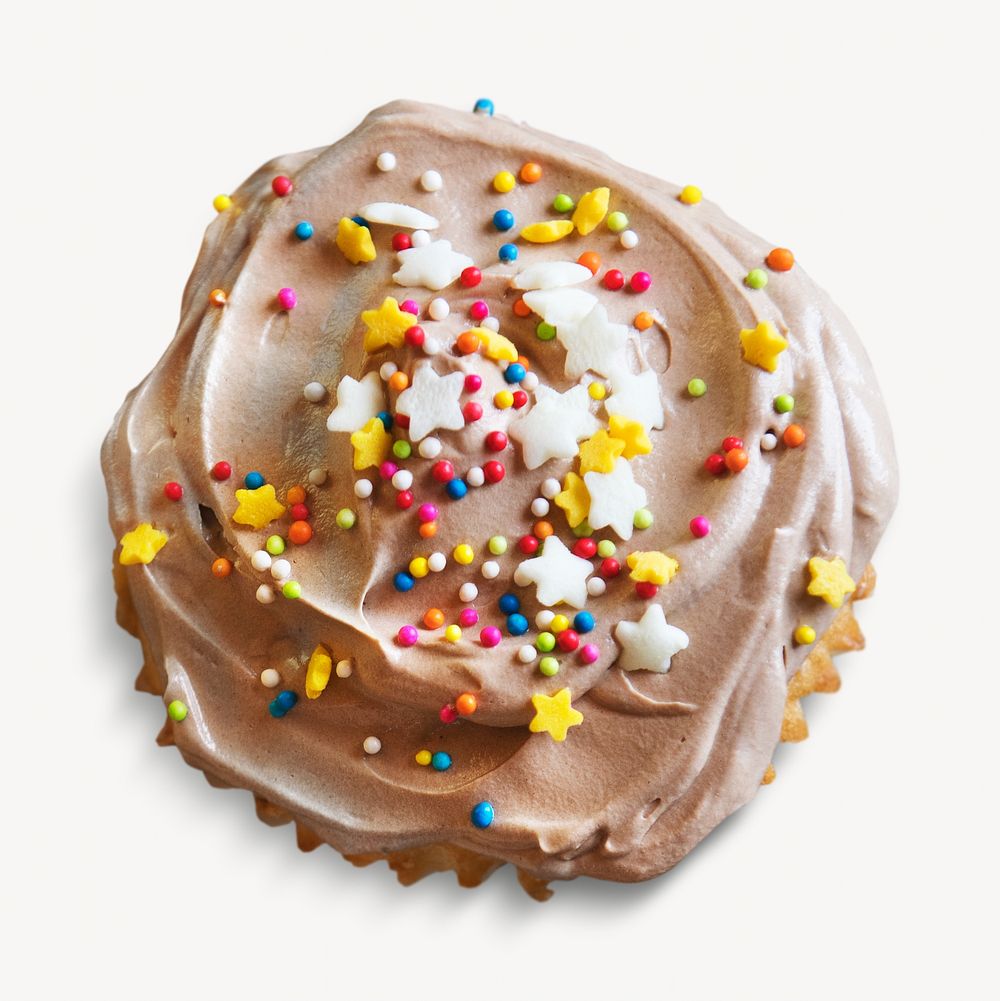 Chocolate cupcake, isolated design