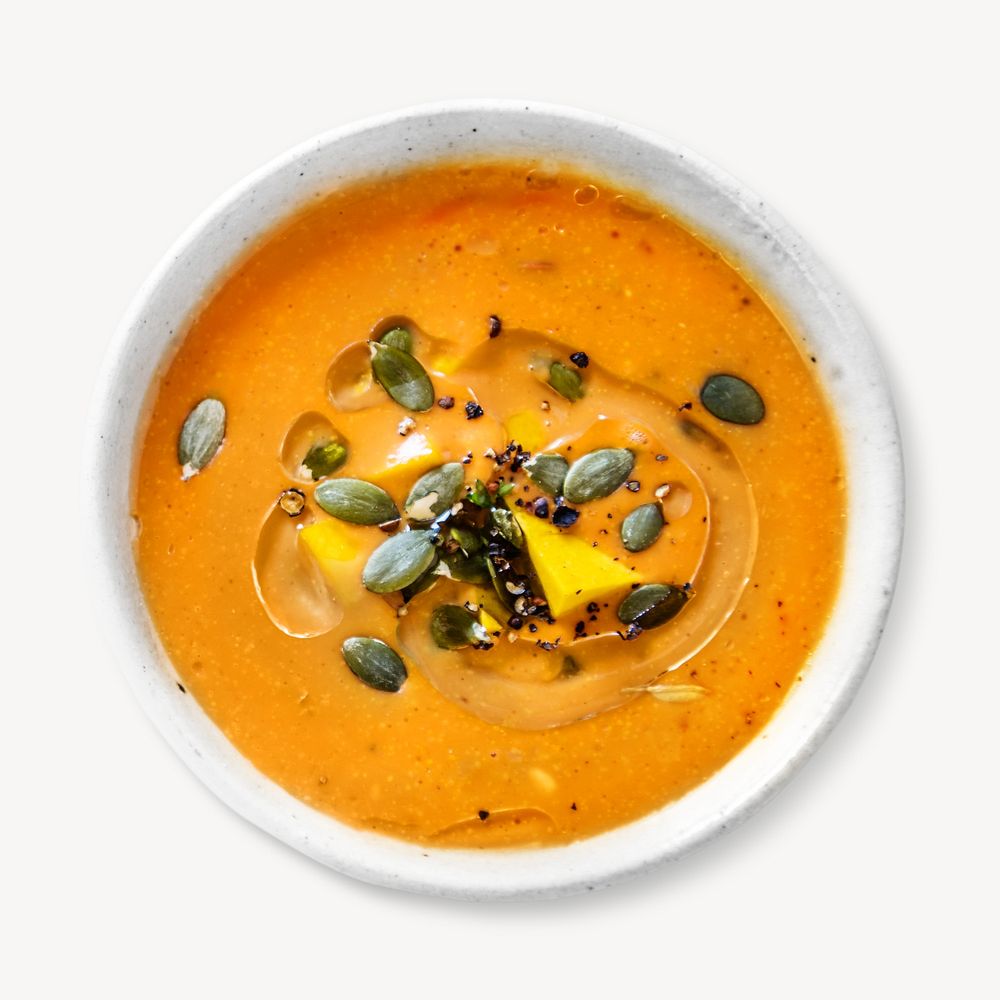 Pumpkin soup, isolated design