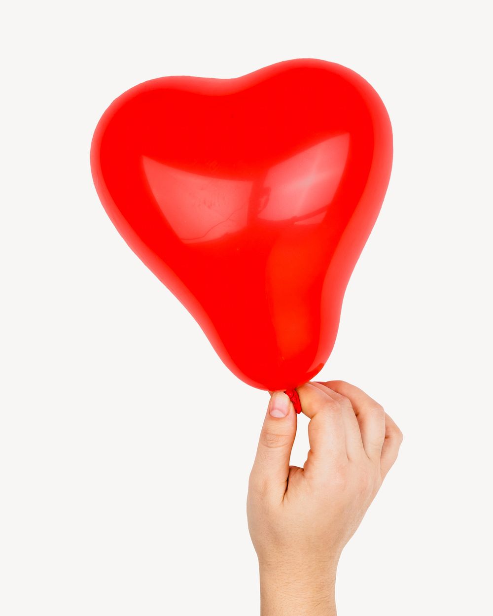 Heart shaped balloon isolated image on white