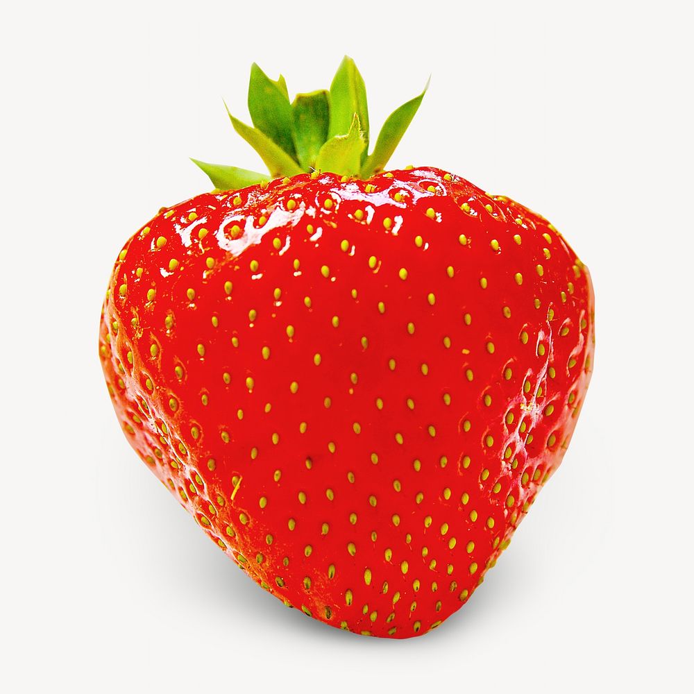 Strawberry fruit image on white