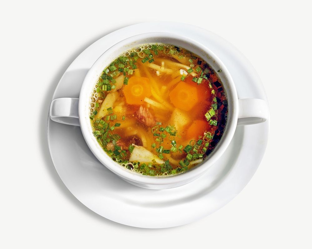 Chinese vegetable soup asian food psd