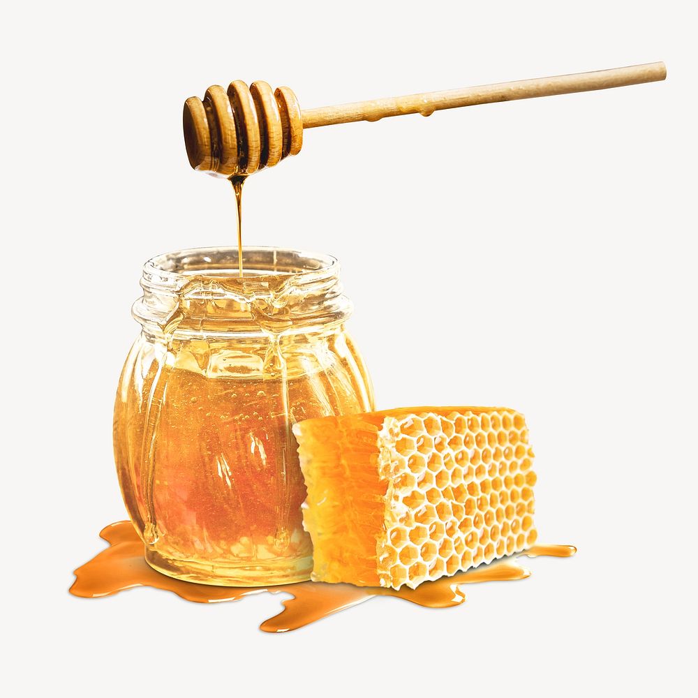 Honey in a jar image element