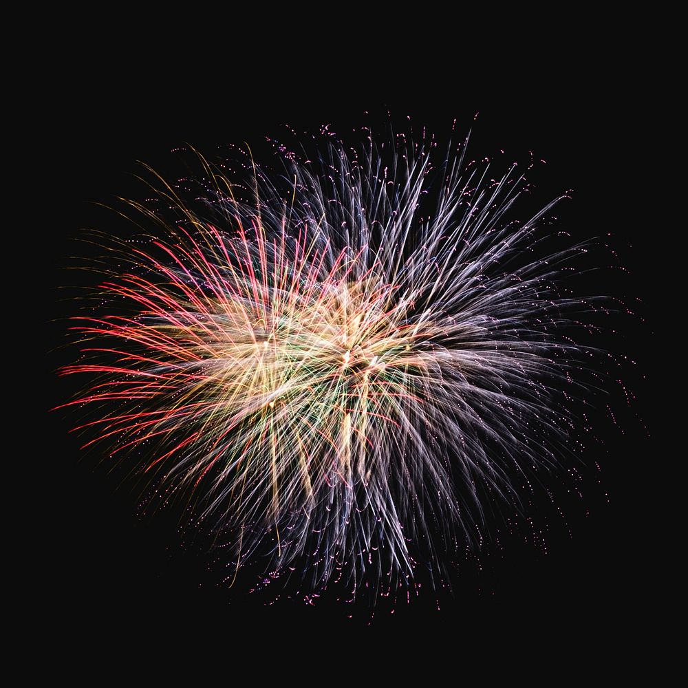 Fireworks celebration isolated object psd