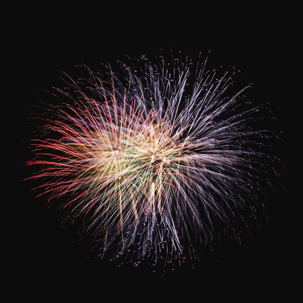 Fireworks celebration, isolated image