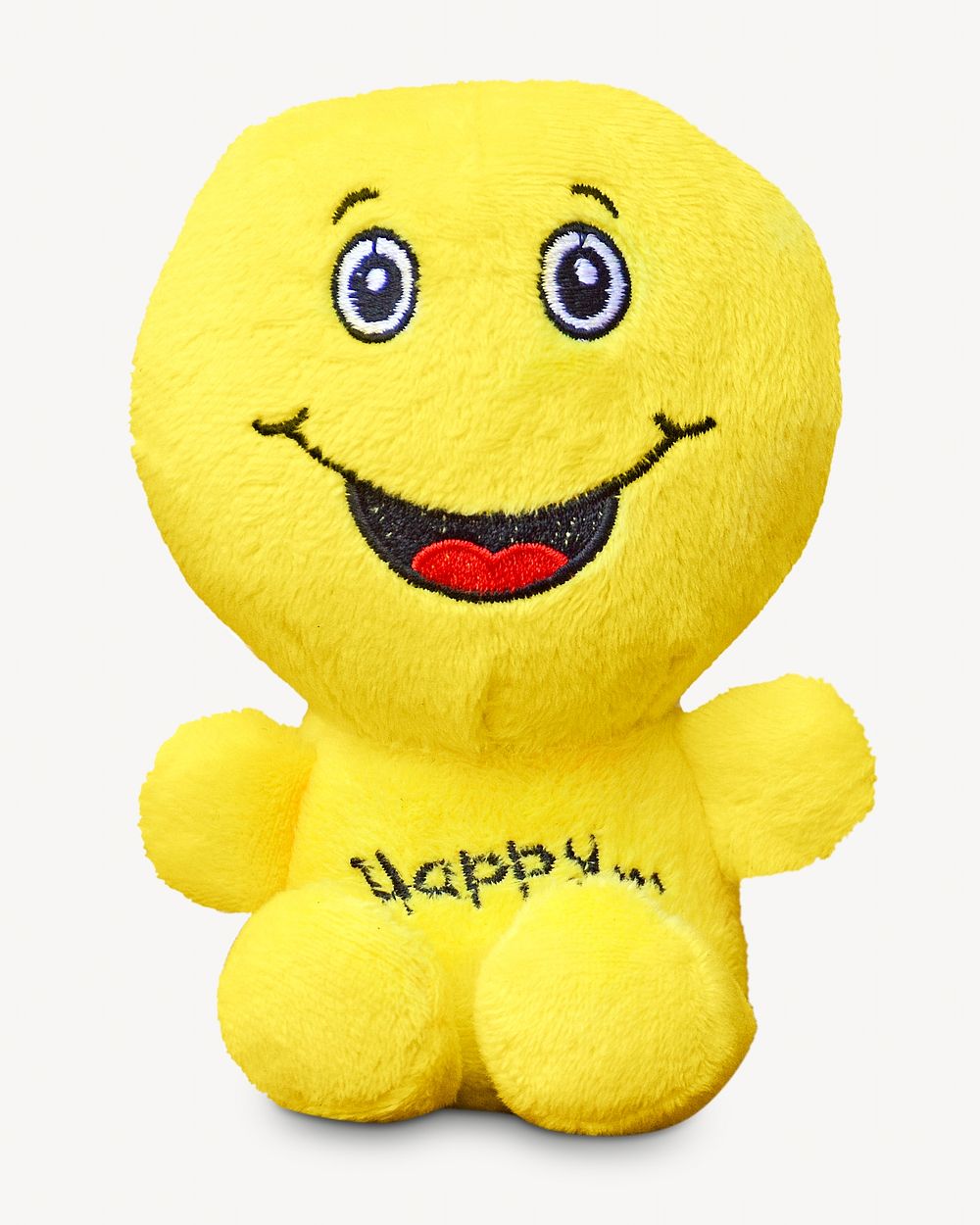 Happy yellow doll, isolated image