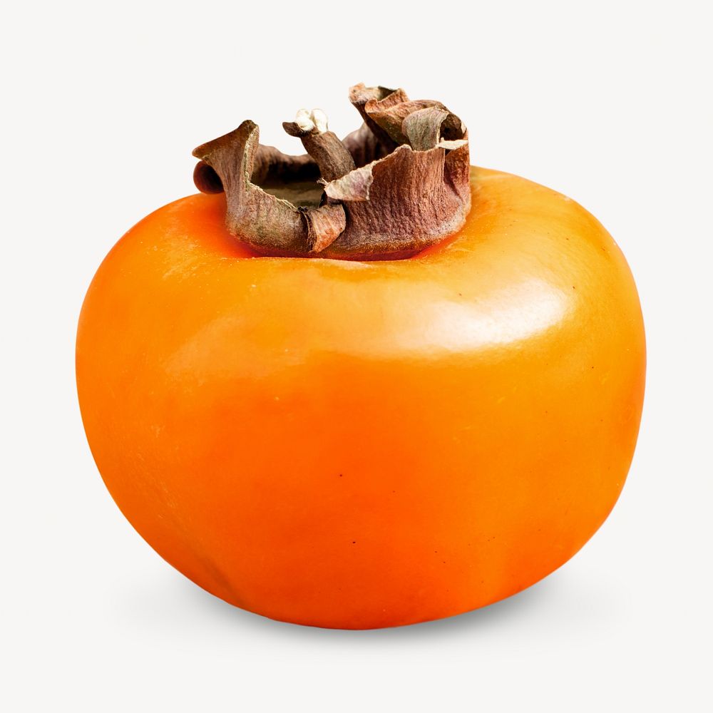 Persimmon, kaki fruit, isolated design