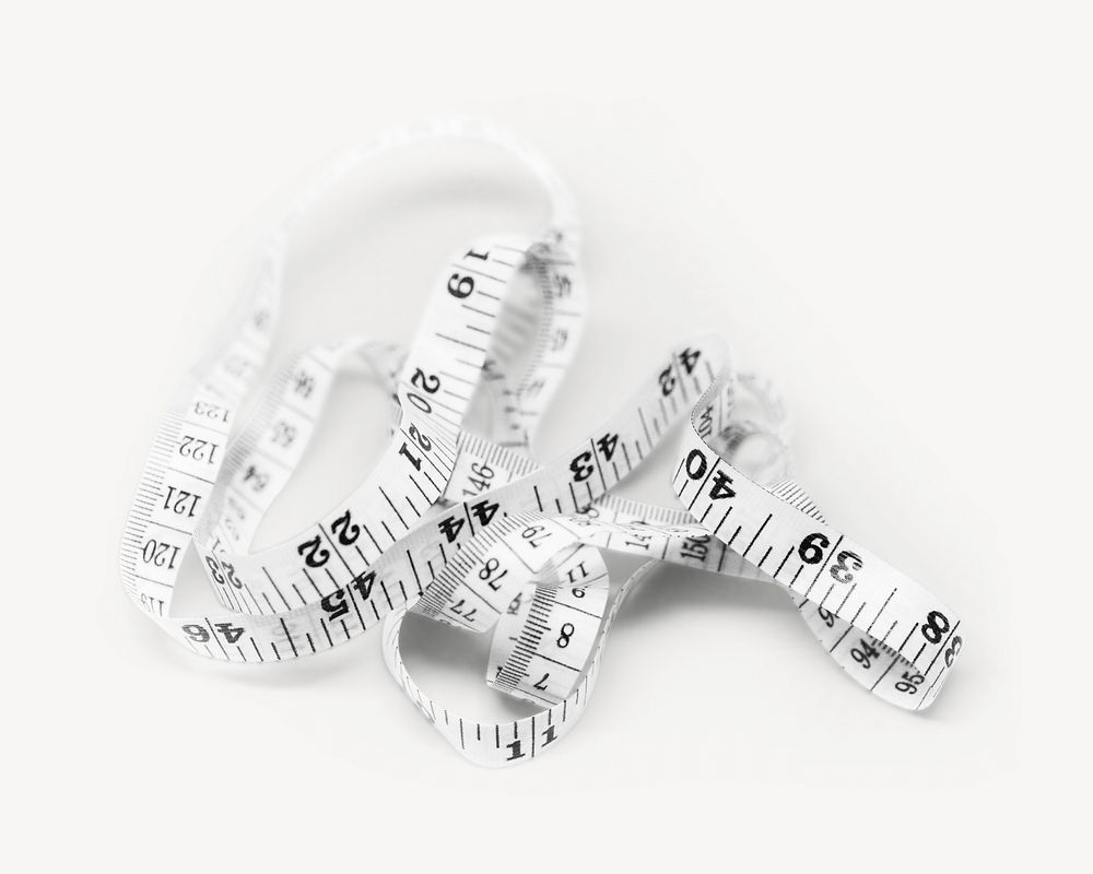 Tape measure, isolated object on white