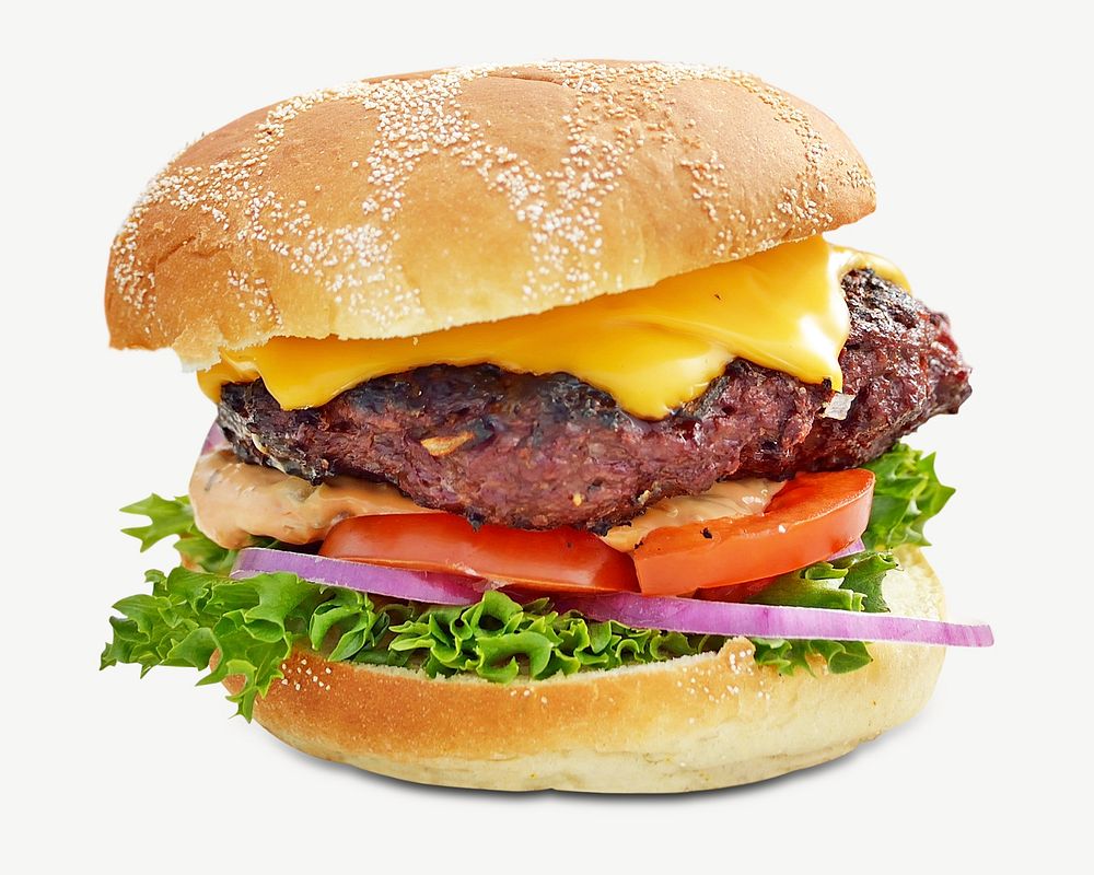 Cheese beef burger lunch psd