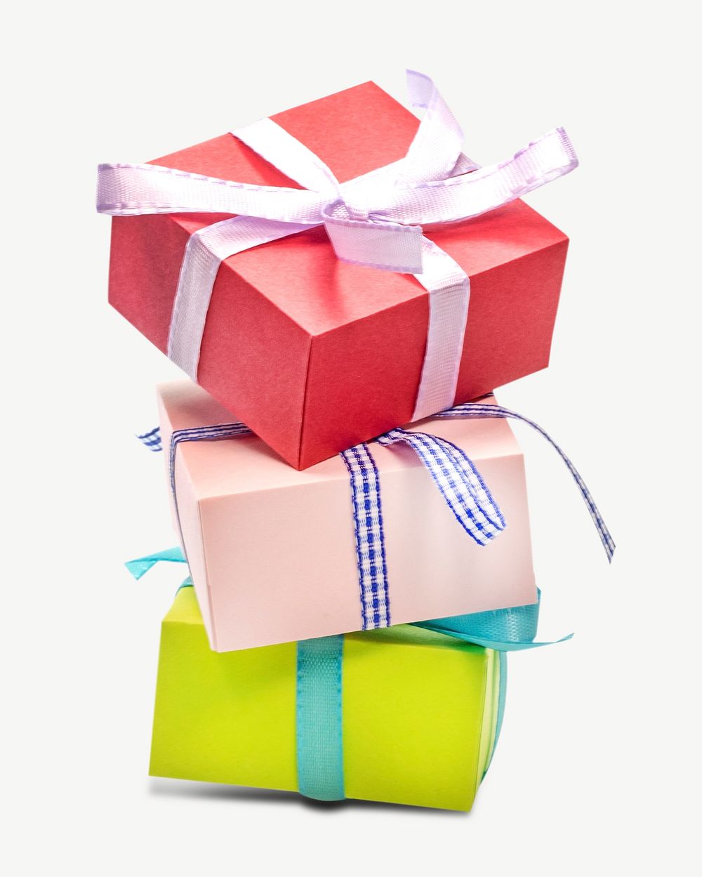 Stack of presents isolated object psd