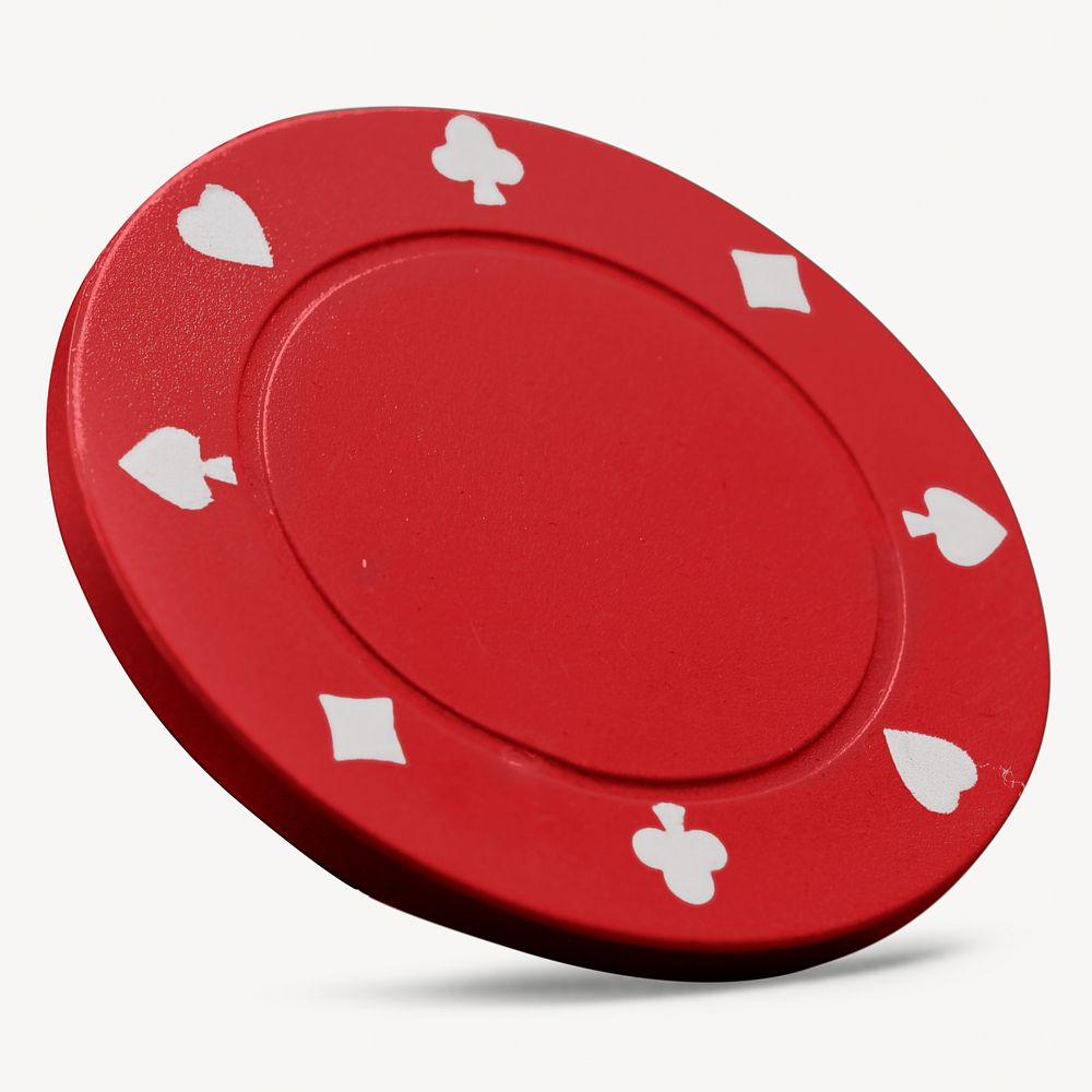 Gambling casino poker chips, isolated object