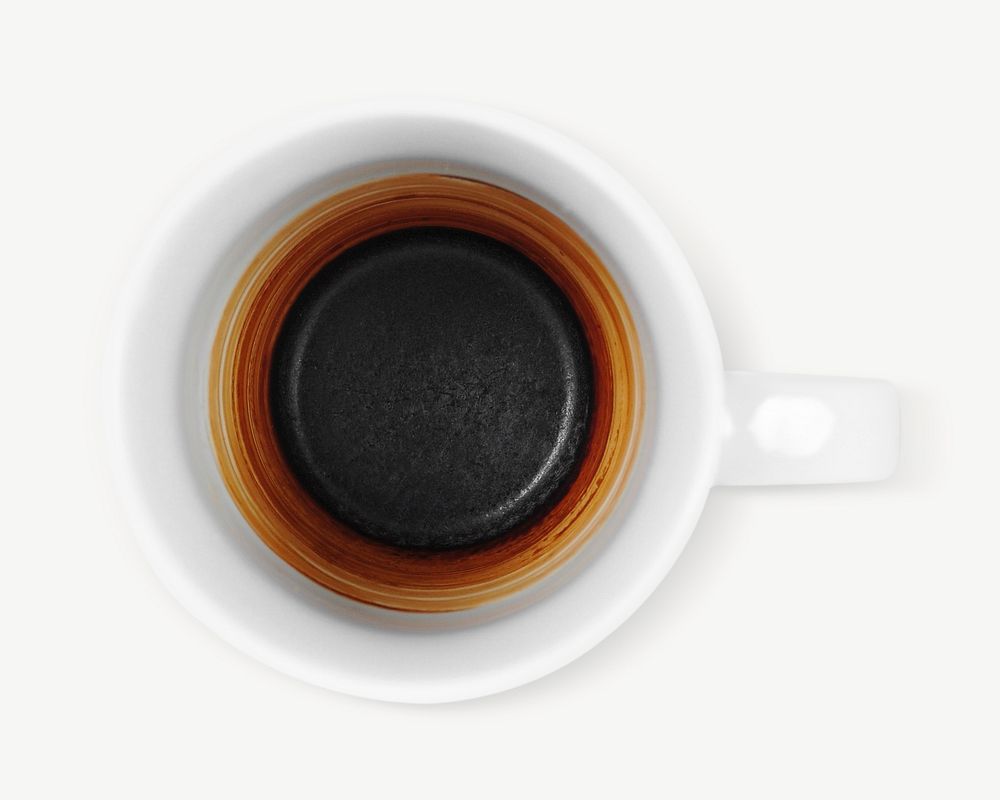Black coffee design element psd