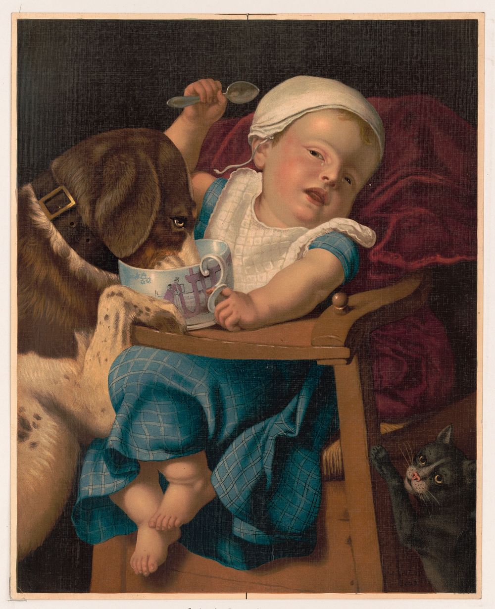 Baby in trouble (1869) by L. Prang & Co.