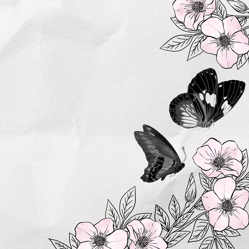 E.A. Séguy's butterfly background, paper texture design, remixed by rawpixel.