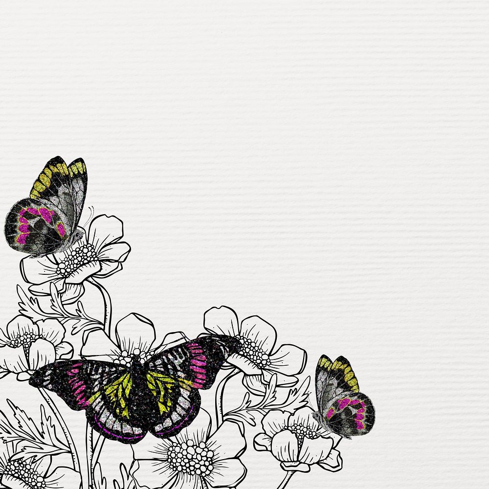 Art deco butterfly background, vintage insect illustration, remixed from the artwork of E.A. Séguy.