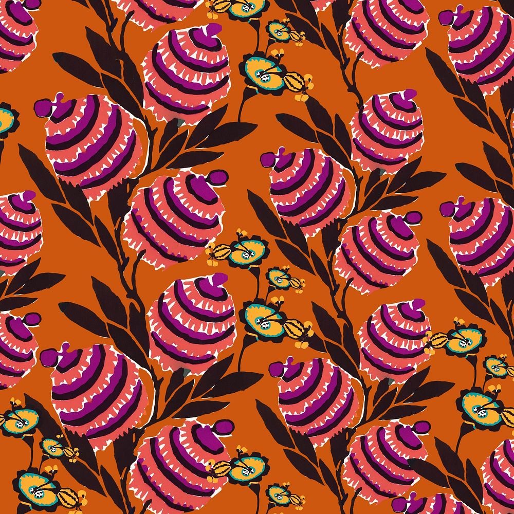 E.A. Séguy's flower patterned background, vintage botanical design, remixed by rawpixel.