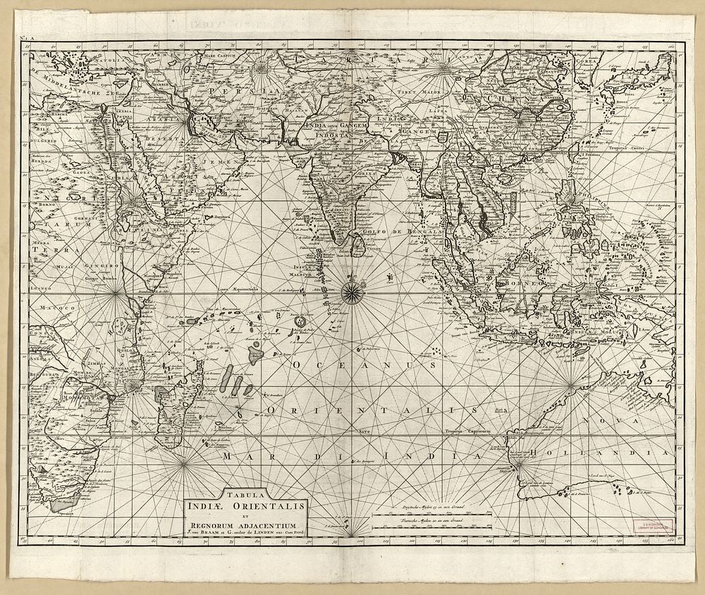 Tabula Indiae Orientalis et Regnorum adjacentium (1726) by Fran&ccedil;ois Valentijn
