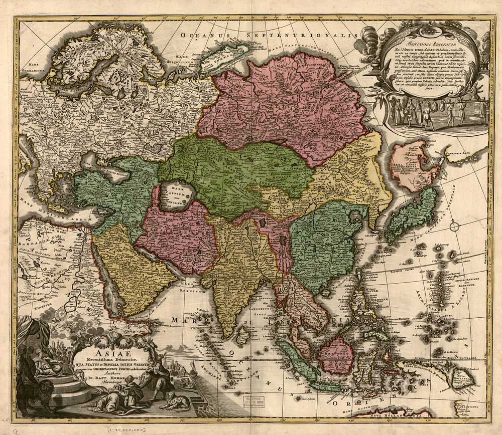 1724 map of Asia and islands of the East Indies