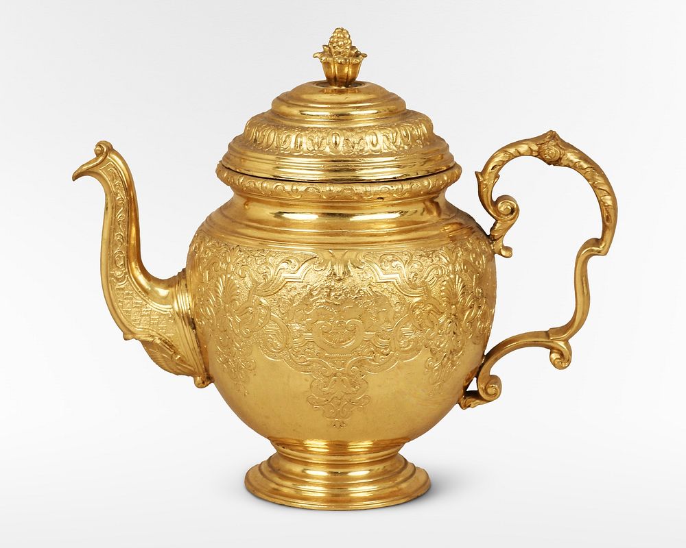Teapot (19th century) vintage object by Elkington & Co. Original public domain image from The MET Museum. Digitally enhanced…