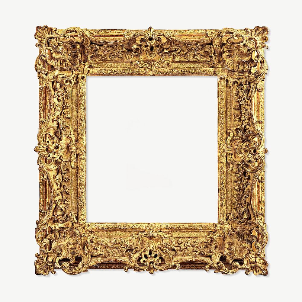 Vintage gold frame collage element Premium PSD rawpixel