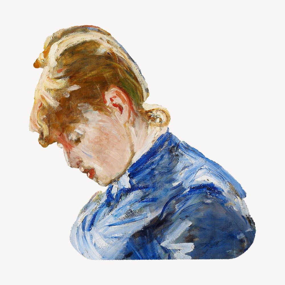 Victorian woman, vintage illustration by Berthe Morisot. Remixed by rawpixel.