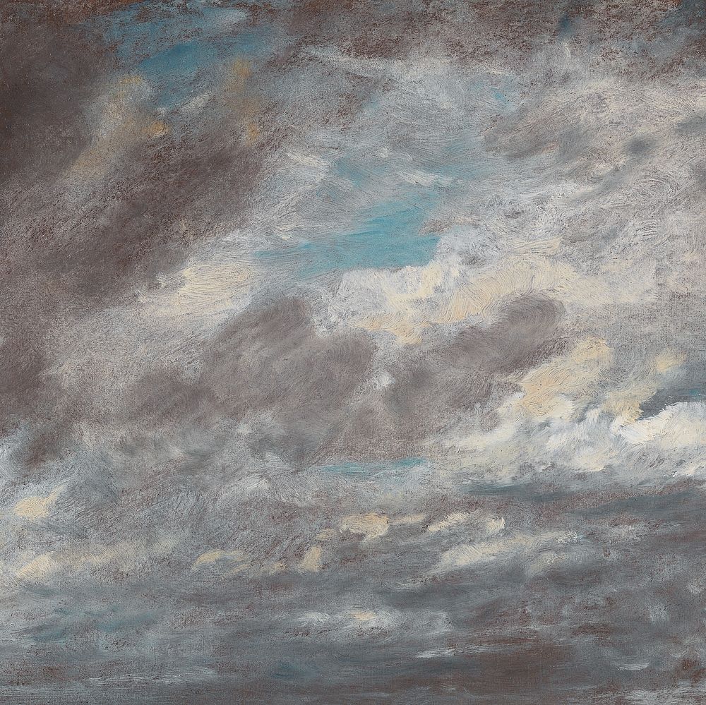 Dark cloud painting background, vintage artwork by John Constable. Remixed by rawpixel.