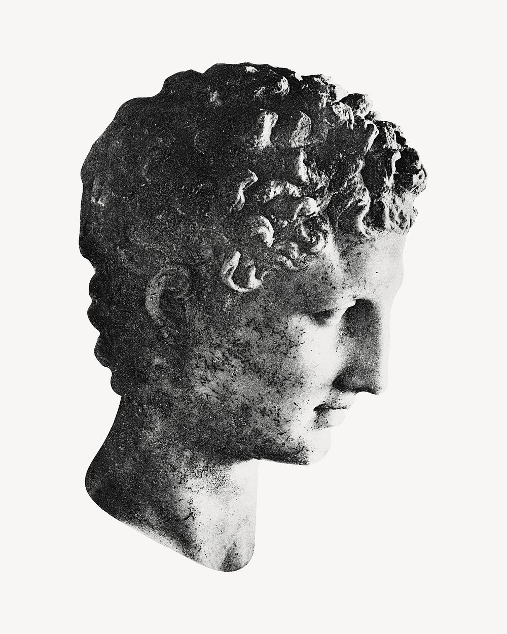 Hermes Greek God sculpture, by Praxiteles. Remixed by rawpixel.
