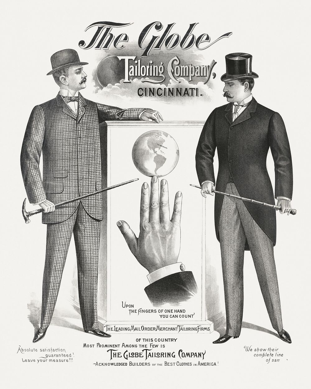The Globe Tailoring Company, Cincinnati. Upon the fingers of one hand you can count the leading mail order merchant…