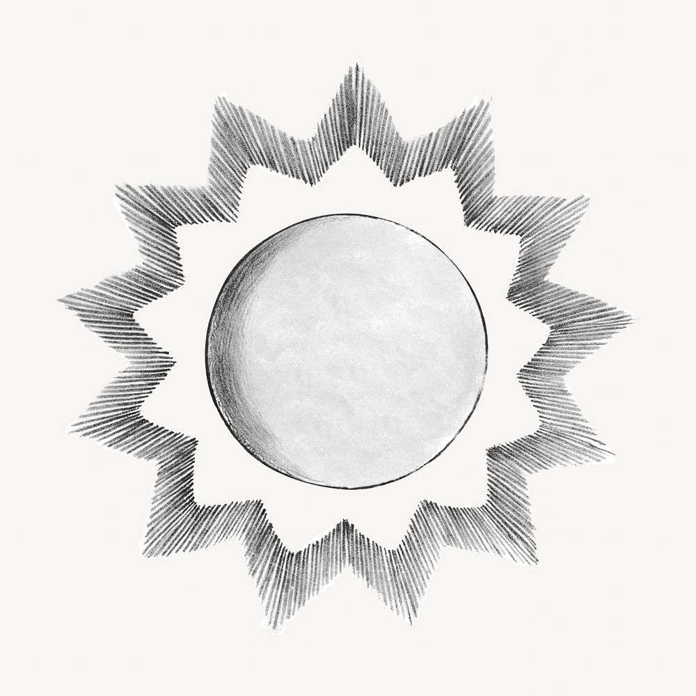 Beaming sun, celestial illustration. Remixed by rawpixel.