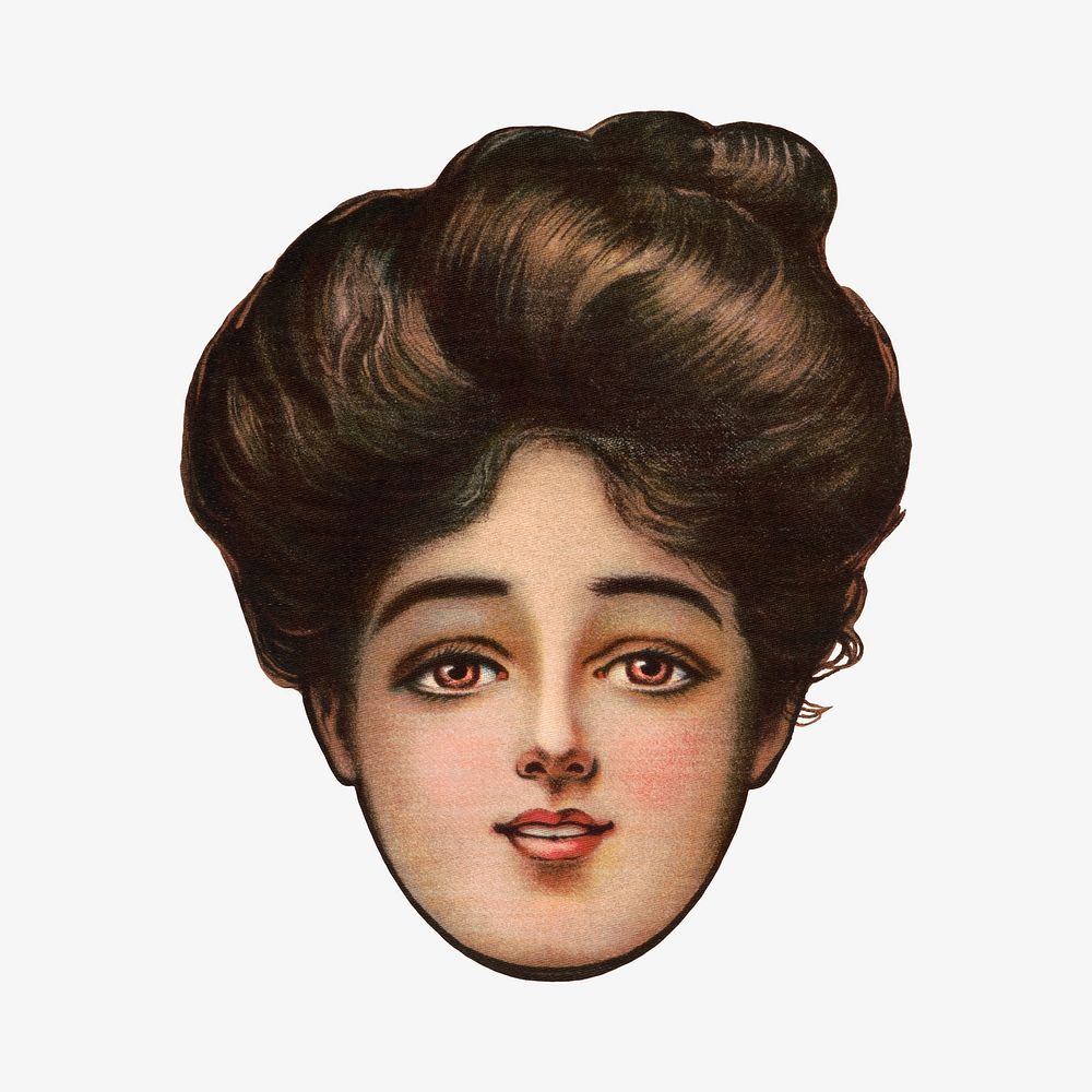 Smiling woman, vintage woman illustration. Remixed by rawpixel.