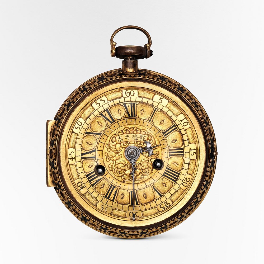 Clock watch (1736&ndash;95), vintage object. Original public domain image from The MET Museum. Digitally enhanced by…