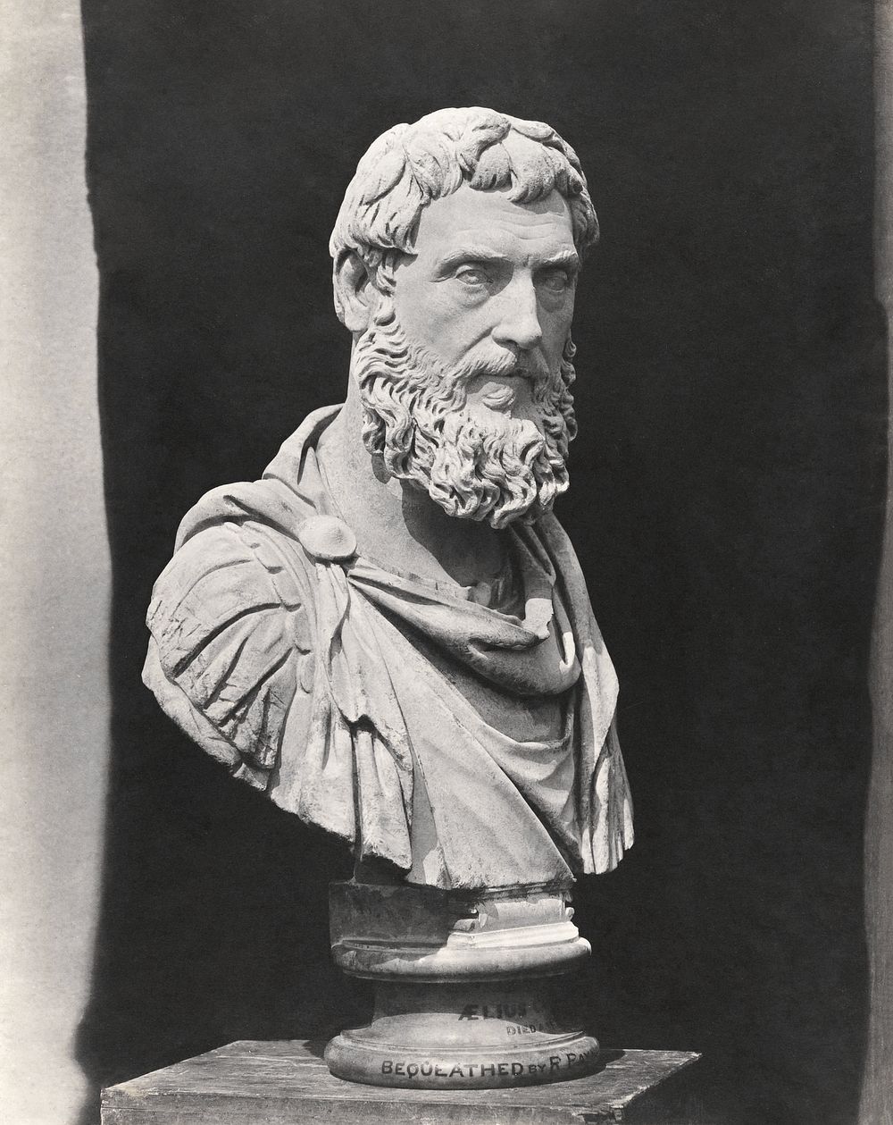 Aelius Caesar (1854&ndash;58), Greek sculpture by Roger Fenton. Original public domain image from The MET Museum. Digitally…