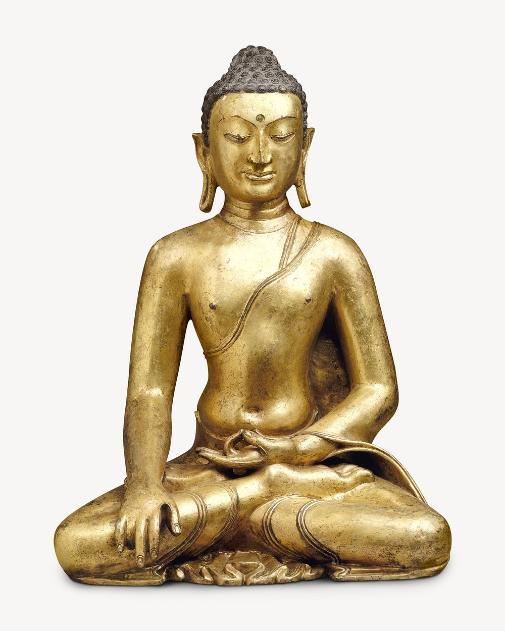 Buddha Shakyamuni or Akshobhya, the Buddha of the East. Remixed by rawpixel.