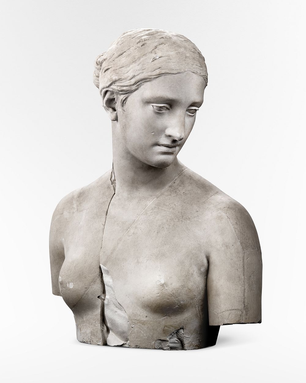 Greek Slave sculpture (1841-1843) by Hiram Powers. Original public domain image from The Smithsonian Institution. Digitally…