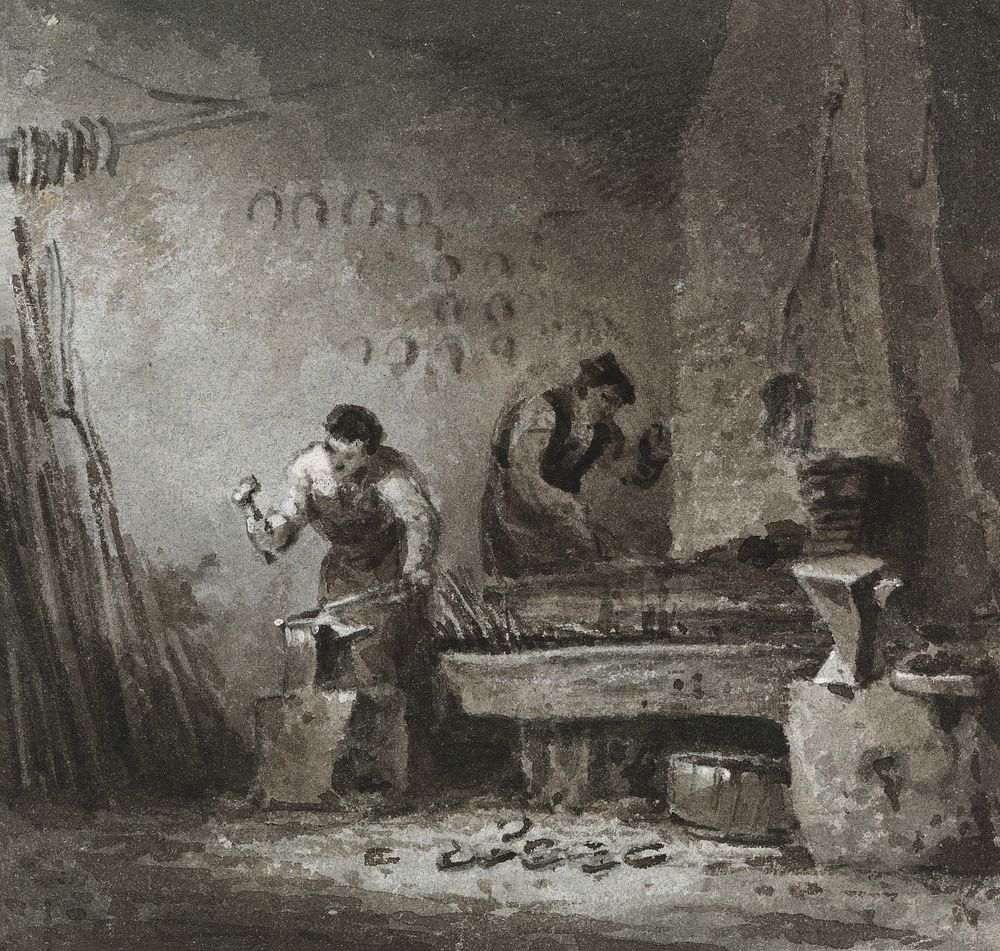 The Blacksmith (1786&ndash;1869) by George Jones. Original public domain image from Yale Center for British Art. Digitally…