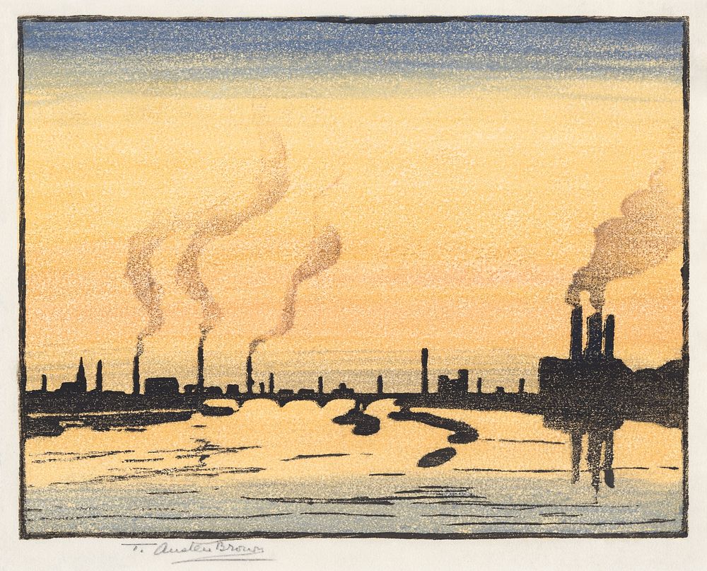 Industrial Landscape (1857&ndash;1924), illustration by Thomas Austen Brown. Original public domain image from Yale Center…