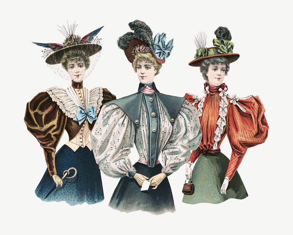 80's metropolitan women's fashion illustration psd. Remixed by rawpixel. 