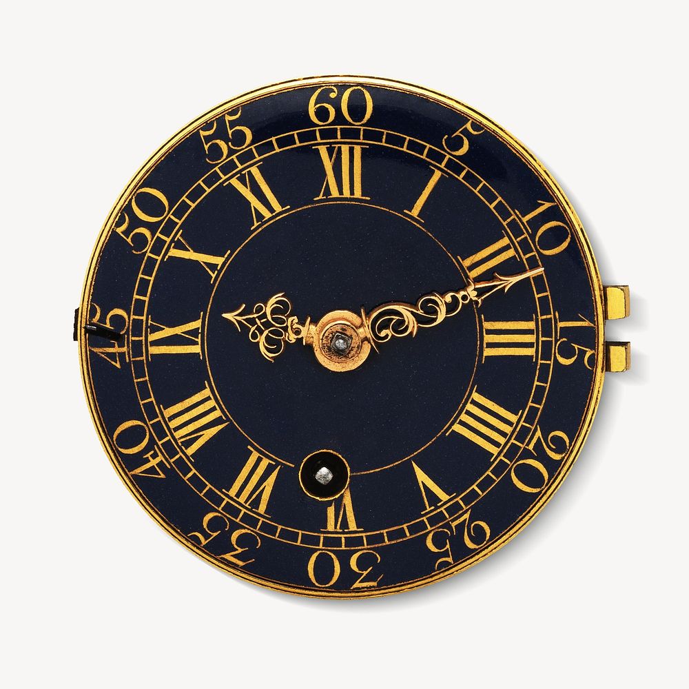Vintage clock illustration. Remixed by rawpixel. 